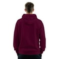 thumbnail image 3 of Resicozy Men's Hooded Pullover Casual Solid Color Long Sleeve Drawstring Fashion Gym Hoodies Sweatshirts with Pocket Wine L, 3 of 4