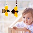 thumbnail image 3 of Adornos de abeja, adornos de madera con recortes de abejas para árbol, bandeja para árbol, corona, Festival de Navidad, letrero de abeja, manualidades para el hogar, 3 uds., 3 of 5