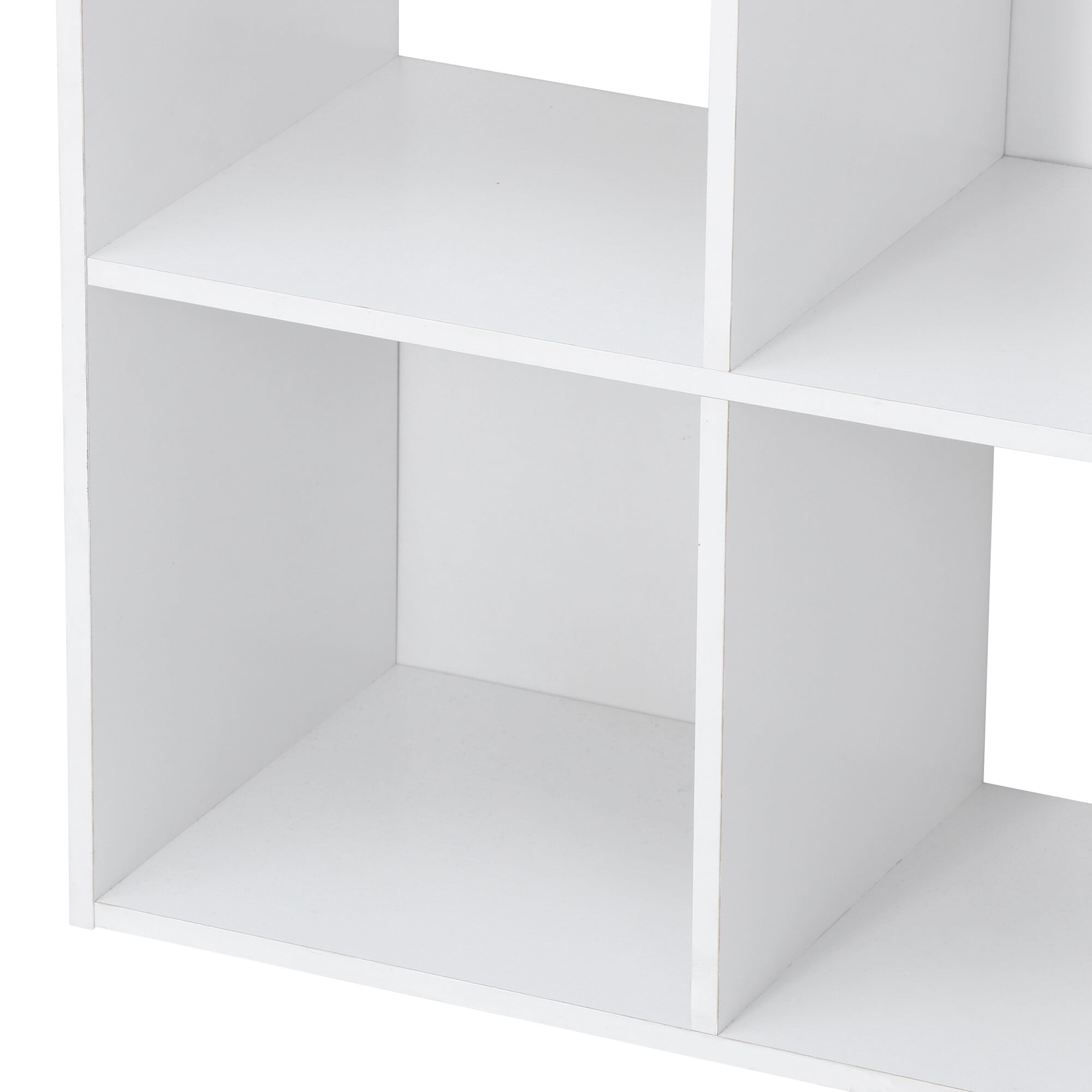 SuperDeal 9-Cube 3 Shelves Organizer MDF Cabinet Bookcase White