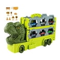 thumbnail image 2 of Pista de juguete de dinosaurio, coche deslizante, vehículo de dinosaurio transformador, tobogán divertido del paraíso, doble pista deslizante para, 2 of 8