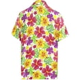 thumbnail image 2 of HAPPY BAY Men's Hawaiian Shirts Short Sleeve Button Down Shirt Floral Shirt Men Vacation Tropical Beach Summer Party Shirts for Men Funny XXL Allover Flowers, Pink, 2 of 6