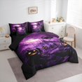 thumbnail image 3 of jejeloiu Spooky Pumpkin Lantern 7-Piece Twin Bedding Sets,Cartoon Halloween Witch Bedding Comforter Set,Spooky Castle Sheet Sets For Boys Teens,Ultra Soft Home Decor Reversible, 3 of 8