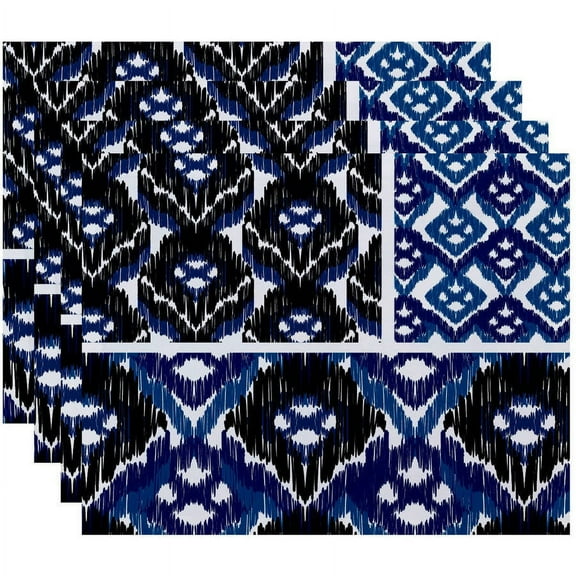 Simply Daisy 18" x 14" Free Spirit Geometric Print Placemats, Set of 4