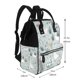 thumbnail image 2 of Disketp Goose and Doodle Flowers Mochila de Pañales de Gran Capacidad con Múltiples Bolsillos, Mochila de Viaje Multifuncional para Bebé, Unisex, Moderna y Resistente, 2 of 6