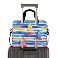 thumbnail image 2 of FORMRS 16" Laptop Bag Carrying Sleeve Case with Handle Travel Shoulder Briefcase, Red Hand Drawn Sailboats, 2 of 8