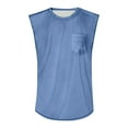 thumbnail image 2 of ADSSDQ Cotton Men's Big and Tall Sleeveless Tank Tops Muscle Shirts Gym Casual Workout Tees with Pocket Blue M, 2 of 4