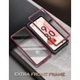 thumbnail image 2 of Poetic Étui Révolution pour Google Pixel 6 Pro 5G, Protecteur d'Écran Intégré avec Empreinte Digitale, Étui de Protection Robuste Antichoc avec Support, Marron Rouge, 2 of 6
