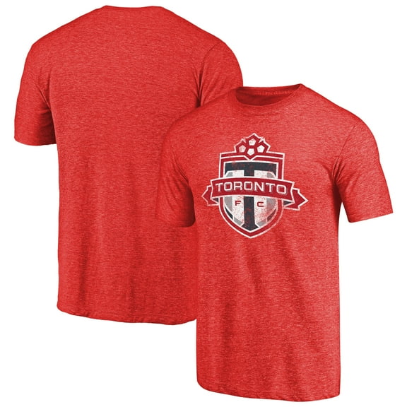 Men's Red Toronto FC Distressed Primary Logo Tri-Blend T-Shirt