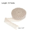 thumbnail image 2 of Uxcell Lace Ribbon 1.57" x 10yards Beige Hollow Cotton Lace for DIY Scrapbooking Clothes Fabric Wedding  Gift Wrap, 2 of 6