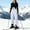 White, variant on dgysar Women's Essential Insulated Ski Bibs, Water Resistant Snow Pants for Skiing & Snowboarding Light Blue 3XL