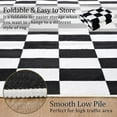 thumbnail image 7 of Junovo Checkered Area Rug for Bedroom Washable Area Rugs Modern Soft Indoor Floor Carpet for Living Room,4'x6',Black/White, 7 of 7
