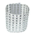 thumbnail image 3 of Bewildely 50 servilleteros de acrílico con diamantes, soporte para servilletas, decoración de para cena de boda Mostrada plata, 3 of 6