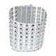 thumbnail image 2 of Bewildely 50 Uds. Servilleteros de diamantes acrílicos, soporte para servilletas, decoración de para cenar de boda Mostrada plata, 2 of 6