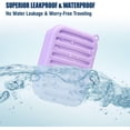 thumbnail image 3 of Superior Leak-Proof Silicone Travel Soap Case with Drainage Lid/Layer, Compact Bar Soap Container, Durable Soap Holder for Camping, Gym, and Travel Size Toiletries (Light-Purple), 3 of 7