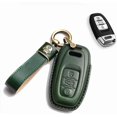 thumbnail image 1 of Key Fob Cover Compatible with Fit for Audi A4 A3 Q3 Q5 Q7 TT TTS RS3 S4 S3 A1 S6 RS4 RS6 Q2L ABS Smart Remote Key Case Keychain Case Holder Protector,Green, 1 of 8