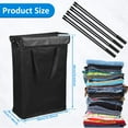 thumbnail image 6 of Slim Laundry Basket with Lid 45L Slim Laundry Hamper Waterproof Narrow Laundry Basket Space Saving Thin Clothes Hamper Portable with Long and Short Handle for Corner Storage Clothes 39×19×60cm, 6 of 10