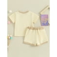 thumbnail image 4 of Suealasg Toddler Boys Summer 2Pcs Clothes 6M 1T 2T 3T Contrast Color Short Sleeve T-Shirt and Elastic Shorts Set Kids Baby Boys Casual Beach Outfits, 4 of 9