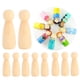 thumbnail image 5 of 10 Uds 65mm mujer DIY pintura muñecas madera niños pintura figura juguete artesanal, 5 of 8