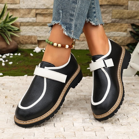 Women’s Casual Slip on Tassel Loafers Dressy Non-Slip Chunky Sole Leather Womens Casual Shoes Comfortable Walking Shoes Slip On Shoes Women Wide Toe Box Business Loafers Moccasins Comfort Flats 36