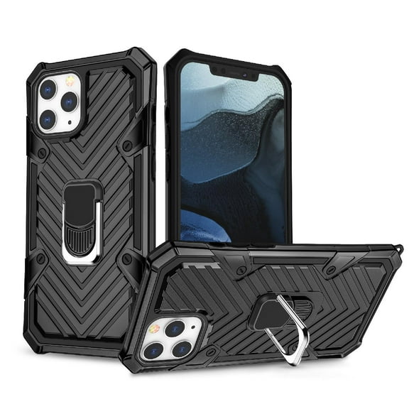 For use with iphone 12 Mini Kickstand Anti-shock And Anti Falling Case In Black