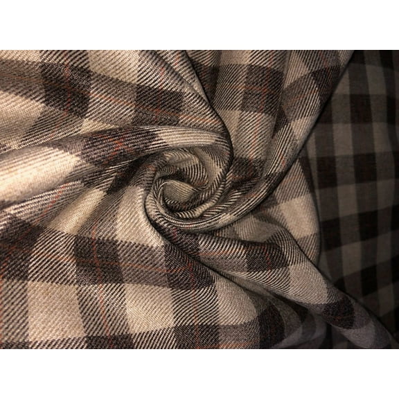 Light weight Suiting plaids TWEED Fabric 58" available in 4 COLORS BEIGE BROWN PLAIDS, CHARCOAL GREY /SILVER GREY PLAIDS/ROYAL BLUE/RED/NAVY,ROYAL BLUE/TAN [15656-15659]