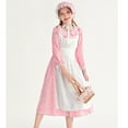 thumbnail image 6 of SERTG Kids Formal Long Sleeve Maid Dress Turn Down Collar Fall Winter Princess Party Dress for Children 5-14 Years(Pink,6 Years), 6 of 8