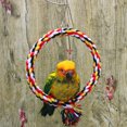 thumbnail image 4 of Round Hanging Ring Climbing Bite Resistant Cotton Rope Swing Toy for Pet Bird Parrot Specification:Large 25cm, 4 of 7