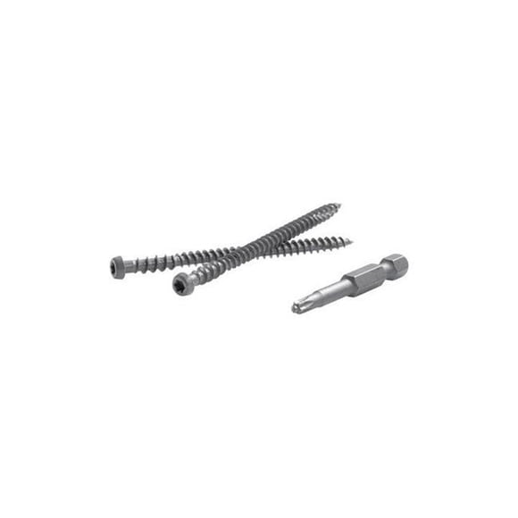 Fastenmaster 5000256 TrapEase 2,5 Po Torx TTAP Tête Étoile Acier au Zinc Carbone Vis de Plateau Composite, Roche de Lave - 350 par Boîte
