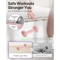 thumbnail image 4 of YOTTOY Dumbbell Set of 2 — 2 lb Each (4 lb Pair) Pink Non-Slip Hand Weights for Women — Home Gym & Full-Body Toning, 4 of 6