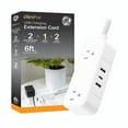 thumbnail image 1 of Power Strip GE 81597 con 2 salidas y 3 puertos USB de 6 pies, color blanco, 1 of 6