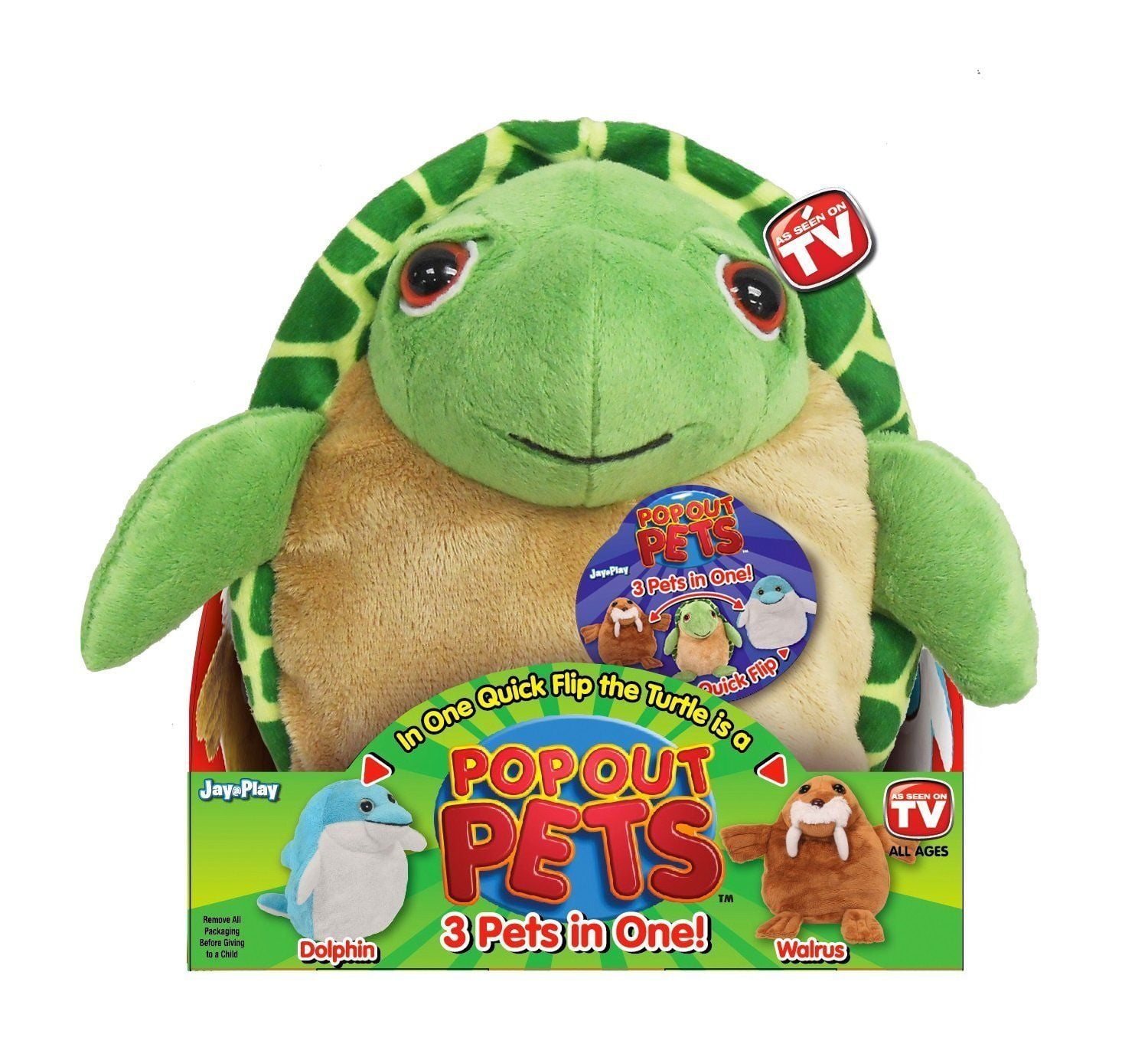 As Seen on TV Pop Out Pets 'Ocean' Turtle, Dolphin, Walrus