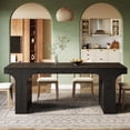 thumbnail image 6 of Finmind 71-Inch Large Dining Table for 6-8, Farmhouse Wooden Kitchen Table with Arched Design, 6 of 7