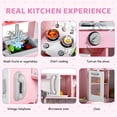 thumbnail image 6 of LINLUX Wooden Kids Play Kitchen, Toy Kitchen Playset For Toddler, Realistic Kitchen Sets Baby, Pink, 6 of 10