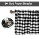 thumbnail image 5 of Paquete de 2 cortinas opacas con diseño de cuadros escoceses, color blanco y negro, 40,6 x 142,4 cm, 5 of 7