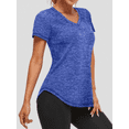 thumbnail image 3 of Rosvigor Womens Workout Tops V Neck Tee Shirts Quick Dry Athletic Shirts Women Loose Gym Running Tops, 3 of 7