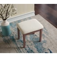 thumbnail image 4 of Roundhill Furniture Moniys Wood Makeup Vanity Table and Stool Set in Rose Gold, 4 of 5