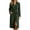 #049-Army Green, variant on Women's Wrap Robe Plain Long Sleeve Front with Belt Pockets 1 Pack Sizes S to XXXL Polyester Spandex for Lounge Wear