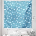 thumbnail image 1 of Airplane Tapestry, Kites Aircraft Helicopters and Air Balloons in Starry Blue Sky, Fabric Wall Hanging Decor for Bedroom Living Room Dorm, 5 Sizes, Pale Blue and White, by Ambesonne, 1 of 1