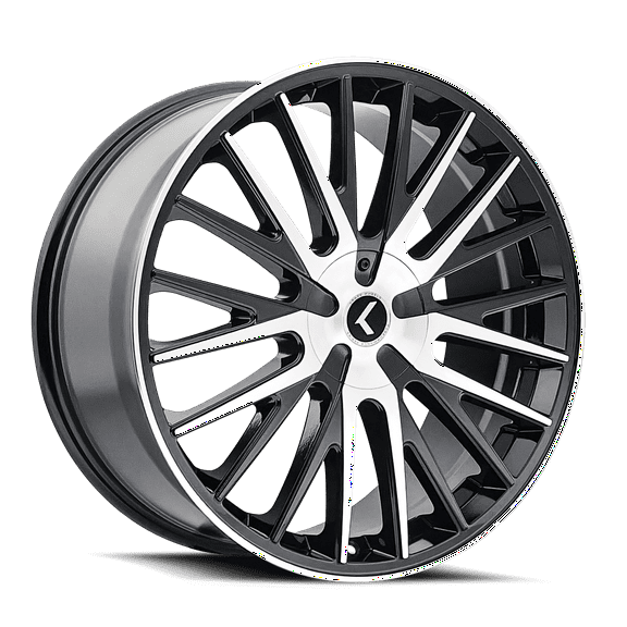 22x8.5 Kraze KR185 Double Down Black/Machined Wheel 5x4.25/5x4.5 (38mm)