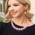 thumbnail image 2 of DESIGNICE Pearl Choker Necklace for Women,Faux Pearl Beads Strand Necklace Earring Set,Costume Jewelry,Valentines Day Gifts for Her/Wife/Mother/Girlfriend, 2 of 5
