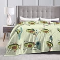 thumbnail image 4 of Kll Fleece Blanket Plush Throw Blanket Avocado For Exercise,Soft Fuzzy Cozy Flannel Blanket For Couch Sofa Bed.(60"X50"), 4 of 9