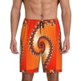 thumbnail image 2 of Picia Orange Rotating Pajama Shorts for Men, Men's Pajama Bottoms, Sleepwear,Short Pajama Pants-, 2 of 9