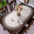thumbnail image 1 of WCHAUNG Nappe Brodée en Dentelle Chemin de Table, Chemin de Table Ovale Centre de Table Napperon Napperon Table de Nuit Foulard de Commode, 1 of 2