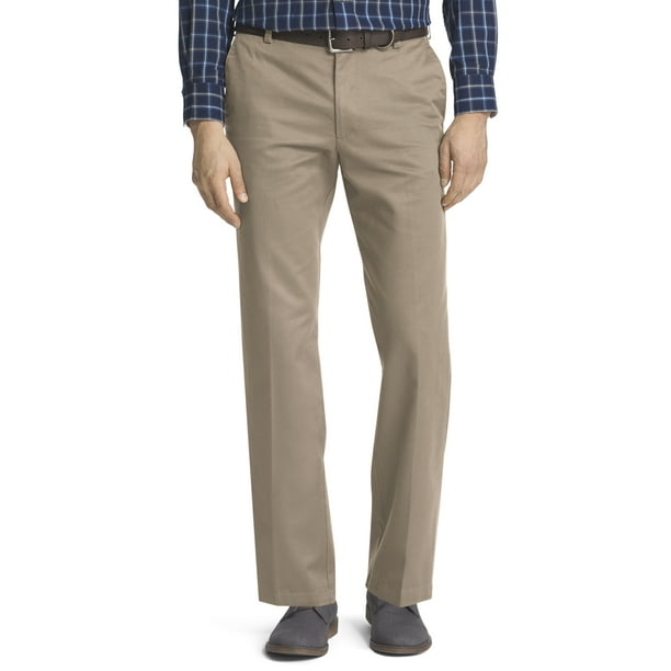 IZOD - IZOD Men's American Chino Straight Fit Flat Front Pant - Walmart ...