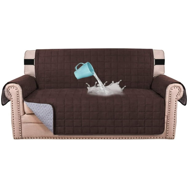 100 Waterproof Sofa Furniture Cover Suede Couch Covers For Dogs Velvet Protector Leather Loveseat Seat Width 54 Slipcovers With 2 Strap And Non Slip Backing Brown Com Waterproof Sofa Furniture Cover Suede, Best Leather Sofa Cover For Dogs