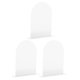 thumbnail image 1 of 3 piezas de letreros de mesa de arco acrílico con soportes, hoja de letrero de arco en blanco para tarjetas de nombre, decoración de bodas, fiestas, aniversarios y eventos, color blanco, 1 of 8