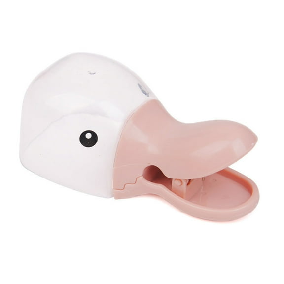 1pcs Cute Duck Head Rice Measuring Cup Pet Food Scoop Spoon Bag Duckbill Clip Sealing Clamp (Pink)