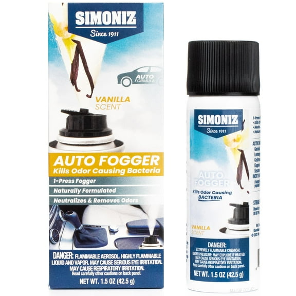 Simoniz Automotive Odor Eliminating Vehicle Fogger/Freshener Vanilla Scent, 1.5 oz