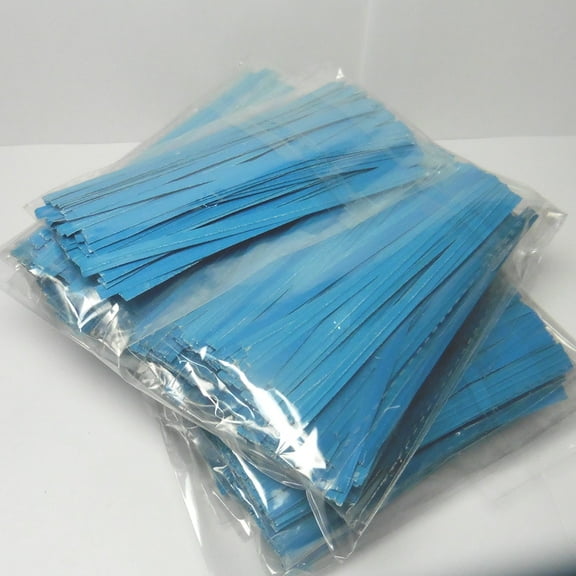 1000pcs 4" BLUE paper twist ties wired ties