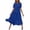 Blue, variant on Summer Dress for Women Midi Casual Crewneck Short Sleeve Dresses Loose Trendy Ruffle Tiered Flowy Boho Beach Dress Dark Gray 2XL